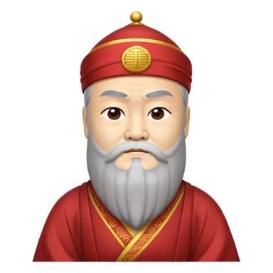 Cinematic Realistic Confucius Portrait Emoji, depicted as a wise ancient philosopher in traditional robes with a serene, contemplative expression, rendered with soft timeless textures and harmonious natural lighting that captures his enduring wisdom. sticker