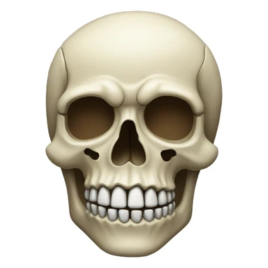 skull with enormous feet sticker