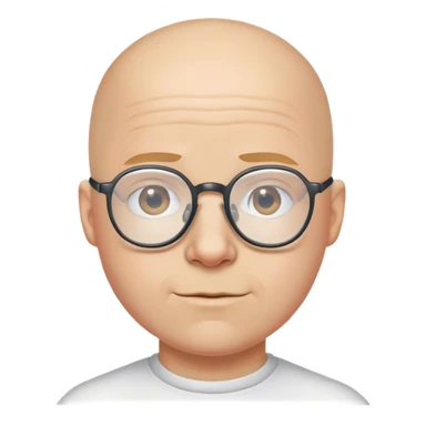 bald meme boy with glasses sticker
