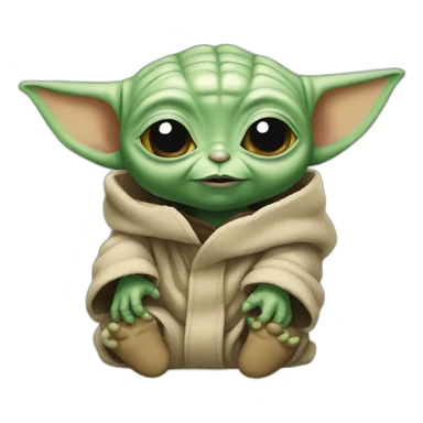 Baby Yoda hungry sticker