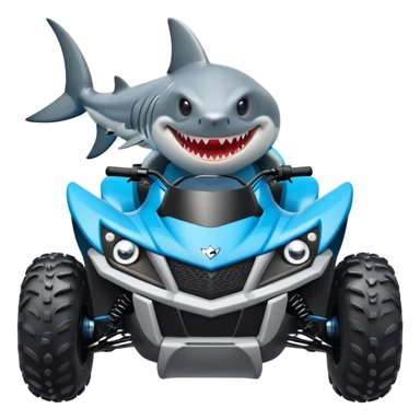 atv quad banshee front with a smile shark integrate sticker