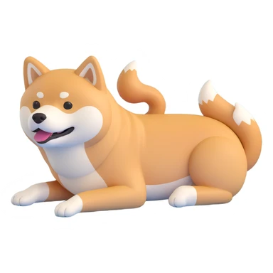 shiba inu relaxing sticker