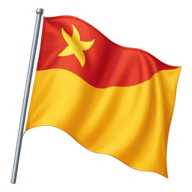 yellow and red flag  sticker