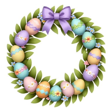 flower easter wreath sticker