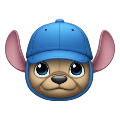 Stich with blue cap sticker
