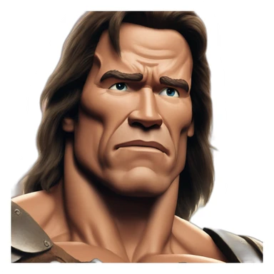 Conan the barbarian Arnold Schwarzenegger salute sticker