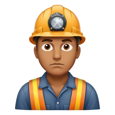 miner photorealistic serious sticker