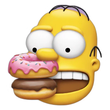 Homer simpson est à donuts sticker