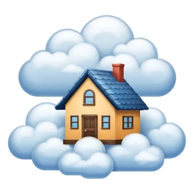 house made of clouds material  sticker