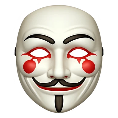 Guy fawkes mask emoji sticker