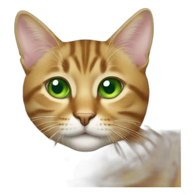 tabby color cat green eyes sticker