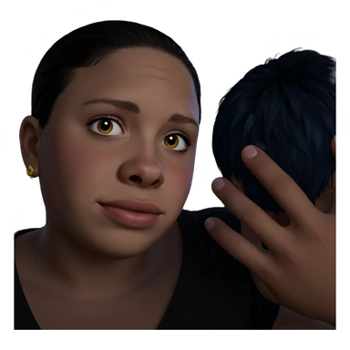 black haired boy with earrings sticker