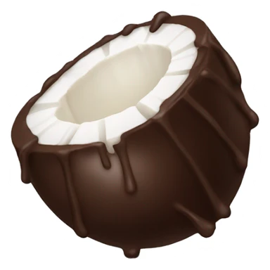 chocolate dipped coconut sticker