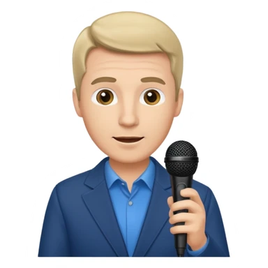 Public Speaker man with mic sticker