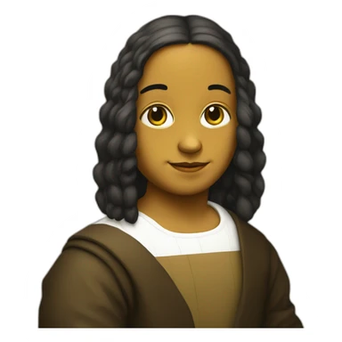 Mona lisa as a boy sticker