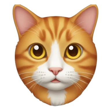 Ginger cat with only one eye sticker