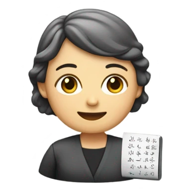 Una profesora con una pizarra  sticker