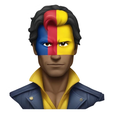 x men gambit using colombian flag sticker