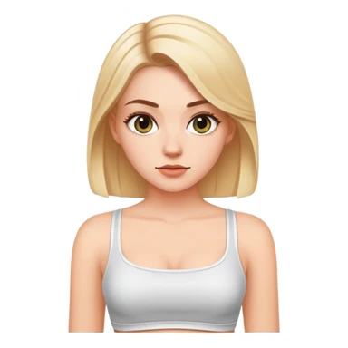 White girl wearing crop top sticker