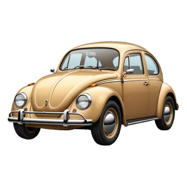 Vw bug in tan sticker