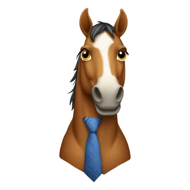 Horse wearing a tie sticker