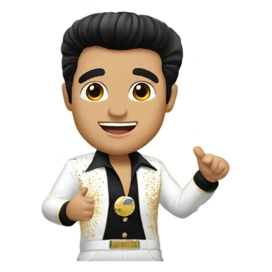 Elvis saying happy new year sticker