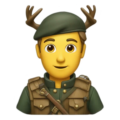 Chasseur cerf sticker