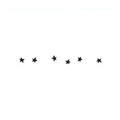 hand-drawn doodle of small stars with simple black lines sticker
