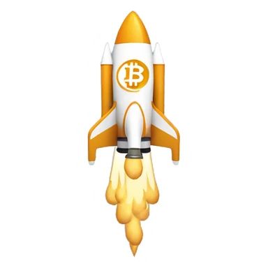 Bitcoin on a rocket  sticker
