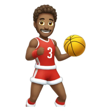 merry christmas by handball player in action sticker