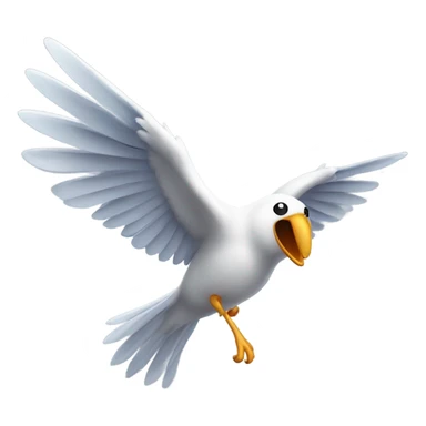 Bird cry on sky sticker