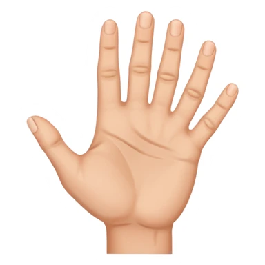 hand from the top with five fingers, make man hand sticker