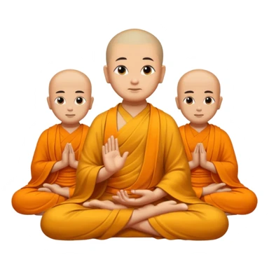 Buddha monks in mediatation sticker