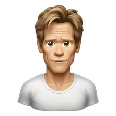 kevin-bacon cartoon wearing shirt sticker