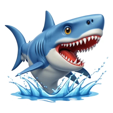Shark fighting dinosaur sticker