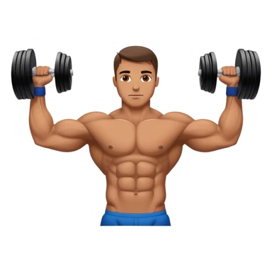 bodybuilder laying down abs exercise sticker