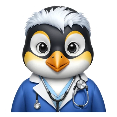 

Penguin doctor with stethoscope and blue coat.

 sticker