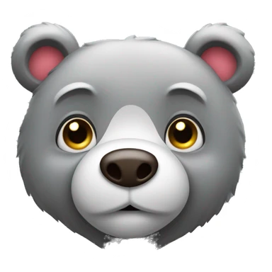 realistic-falling-in-love-grey-bear-with-eyes-in-the-form-of-hearts sticker