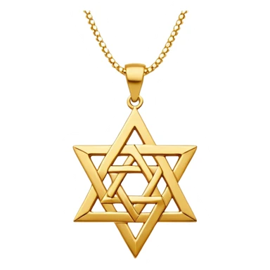 Gold Star of David necklace sticker