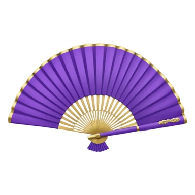 purple had fan with pleats sticker