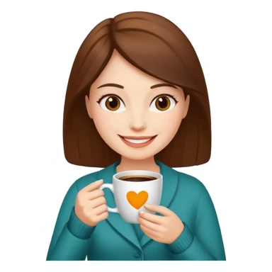 woman, hold a cup of coffee sticker