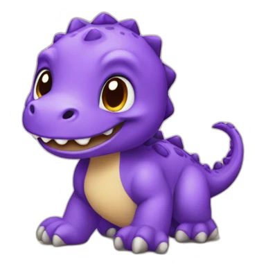dinosaur adorable adopted purple  sticker