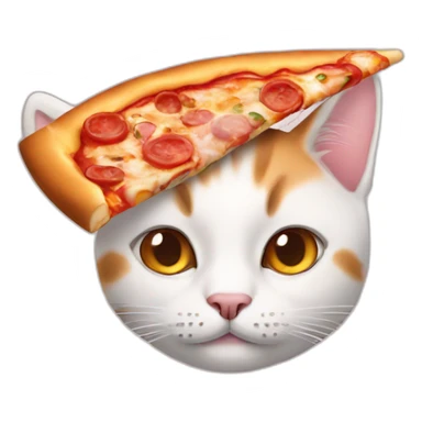 Cat in pizza sticker