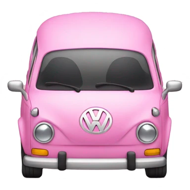 Pink Volkswagen car sticker