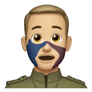 marine eating crayons sticker