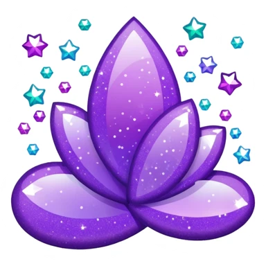 Glitter Purple and Cian Mark Check Verify sticker