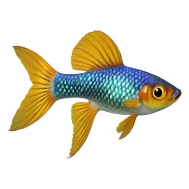 Guppy, Millionfish (Eng.), Gupi (Sp.), Poecilia reticulata sticker