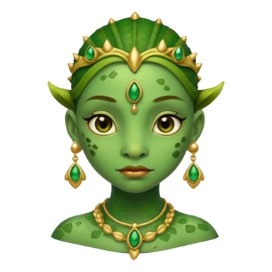 ancient amphibian woman with earrring sticker