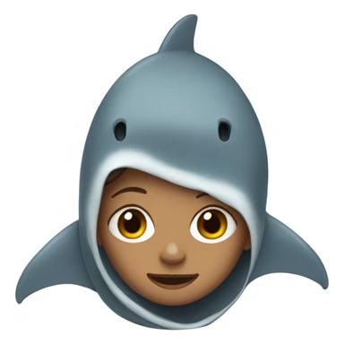 Girl with shark blanket sticker