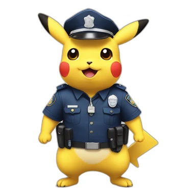 policeman pikachu sticker